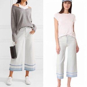 J Brand Jeans Liza Ecstasy  Wide Leg Mid Rise Crop Culotte Women's Size 24
